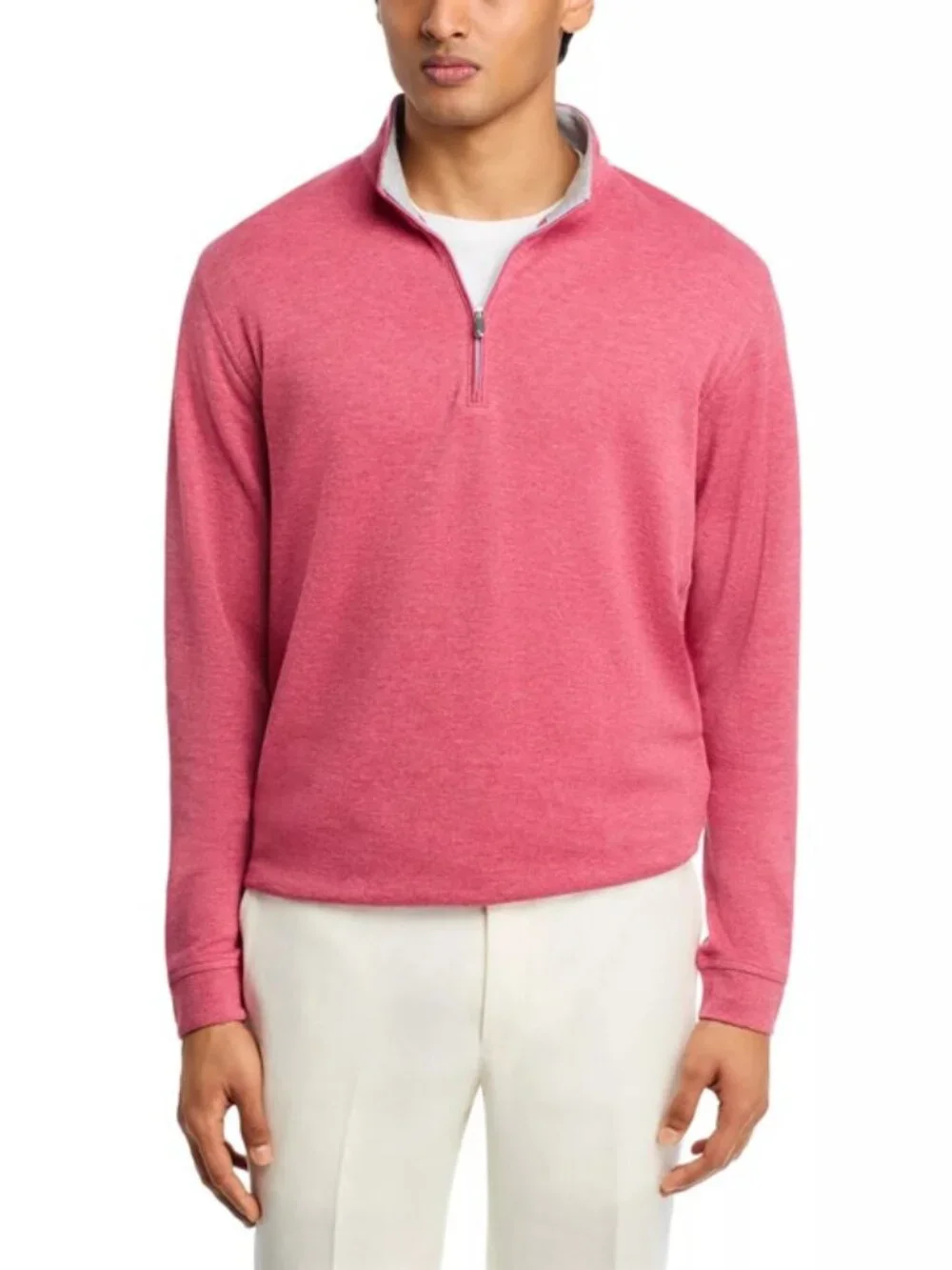 Peter Millar Crown Comfort Quarter Zip Sweater, S, Red Golf Outdoor Preppy